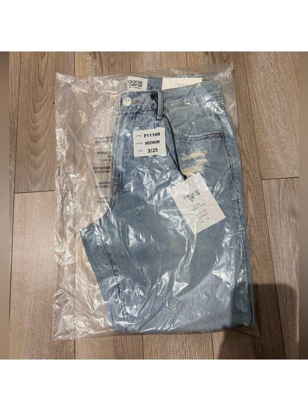 Insane Gene High Rise Tapered Jeans Light Wash NWT - Picture 9 of 9